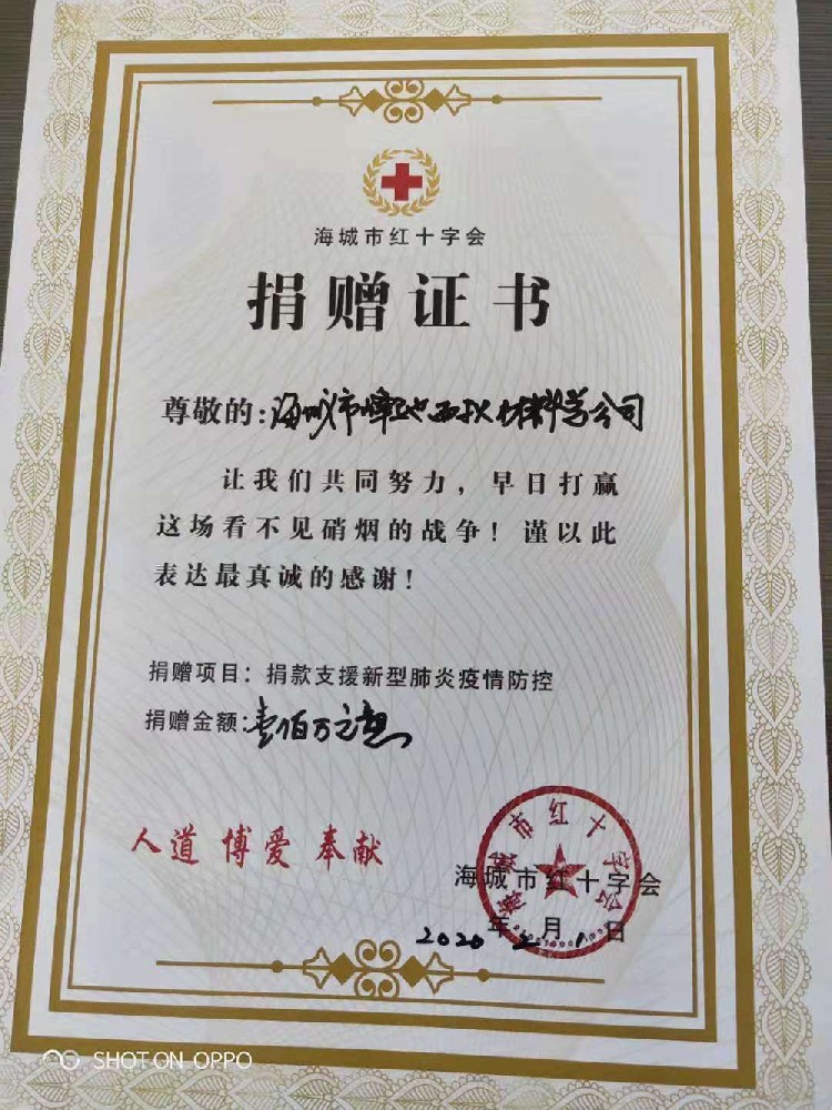 峰馳集團向海城市紅十字會捐贈100萬元戰(zhàn)“疫”